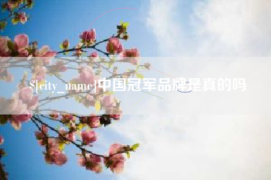 黔西南中国冠军品牌是真的吗