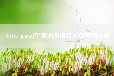 黔西南宁夏消防报名入口官网公告