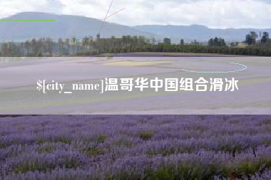 黔西南温哥华中国组合滑冰
