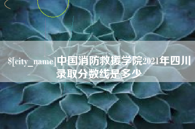 黔西南中国消防救援学院2021年四川录取分数线是多少