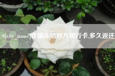 黔西南诈骗冻结对方银行卡,多久返还