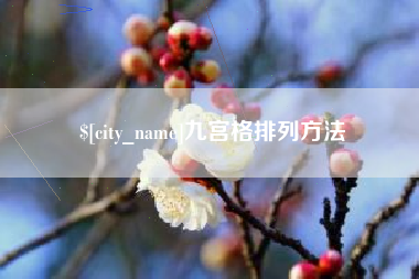黔西南九宫格排列方法