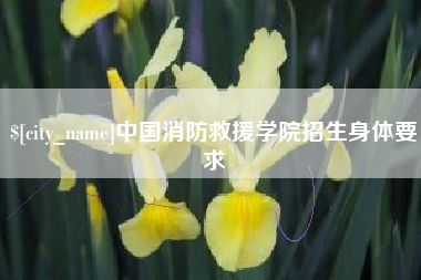 黔西南中国消防救援学院招生身体要求