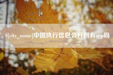 黔西南中国执行信息公开网有app吗