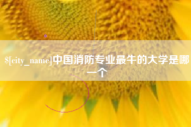 黔西南中国消防专业最牛的大学是哪一个