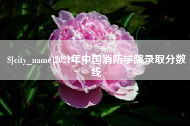 黔西南2021年中国消防学院录取分数线