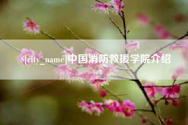 黔西南中国消防救援学院介绍