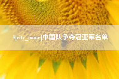 黔西南中国队争夺冠亚军名单