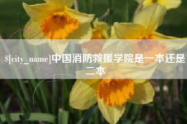 黔西南中国消防救援学院是一本还是二本