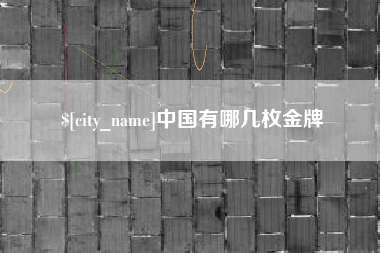 黔西南中国有哪几枚金牌