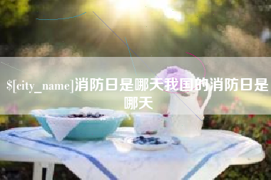 黔西南消防日是哪天我国的消防日是哪天