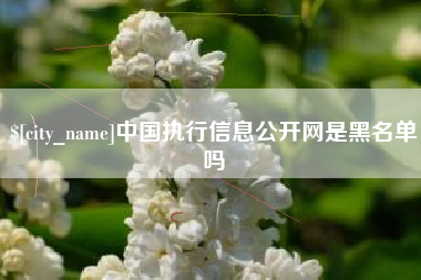 黔西南中国执行信息公开网是黑名单吗
