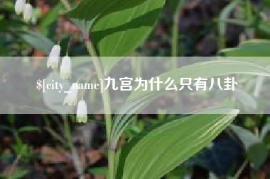 黔西南九宫为什么只有八卦