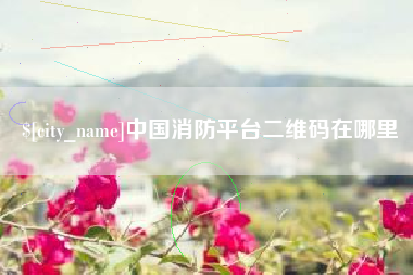 黔西南中国消防平台二维码在哪里