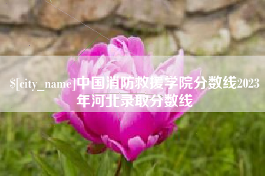 黔西南中国消防救援学院分数线2023年河北录取分数线