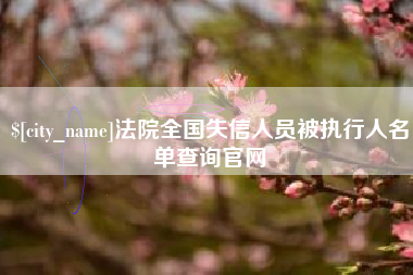 黔西南法院全国失信人员被执行人名单查询官网