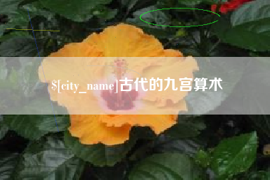 黔西南古代的九宫算术