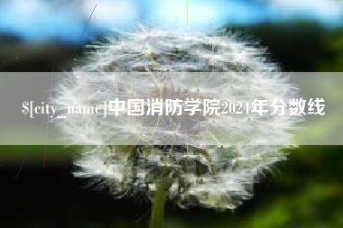 黔西南中国消防学院2024年分数线