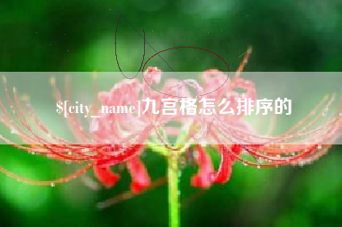 黔西南九宫格怎么排序的
