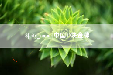 黔西南中国19块金牌