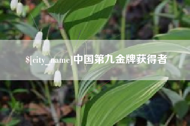 黔西南中国第九金牌获得者
