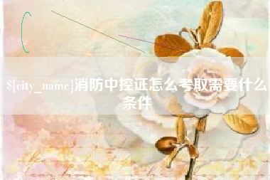 黔西南消防中控证怎么考取需要什么条件