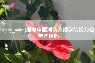 黔西南报考中国消防救援学院视力检查严格吗