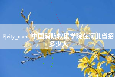 黔西南中国消防救援学院在河北省招多少人
