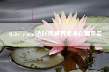 黔西南消防网络直播课在哪里看