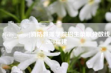 黔西南消防救援学院招生录取分数线2020福建
