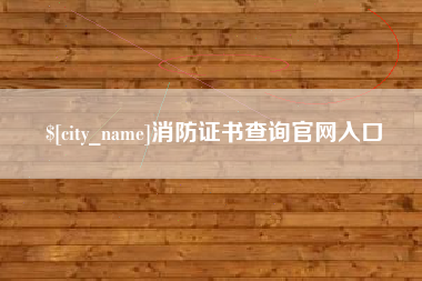 黔西南消防证书查询官网入口