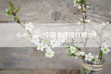 黔西南中国金牌排行榜2024