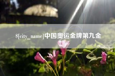 黔西南中国奥运金牌第九金