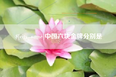 黔西南中国六块金牌分别是